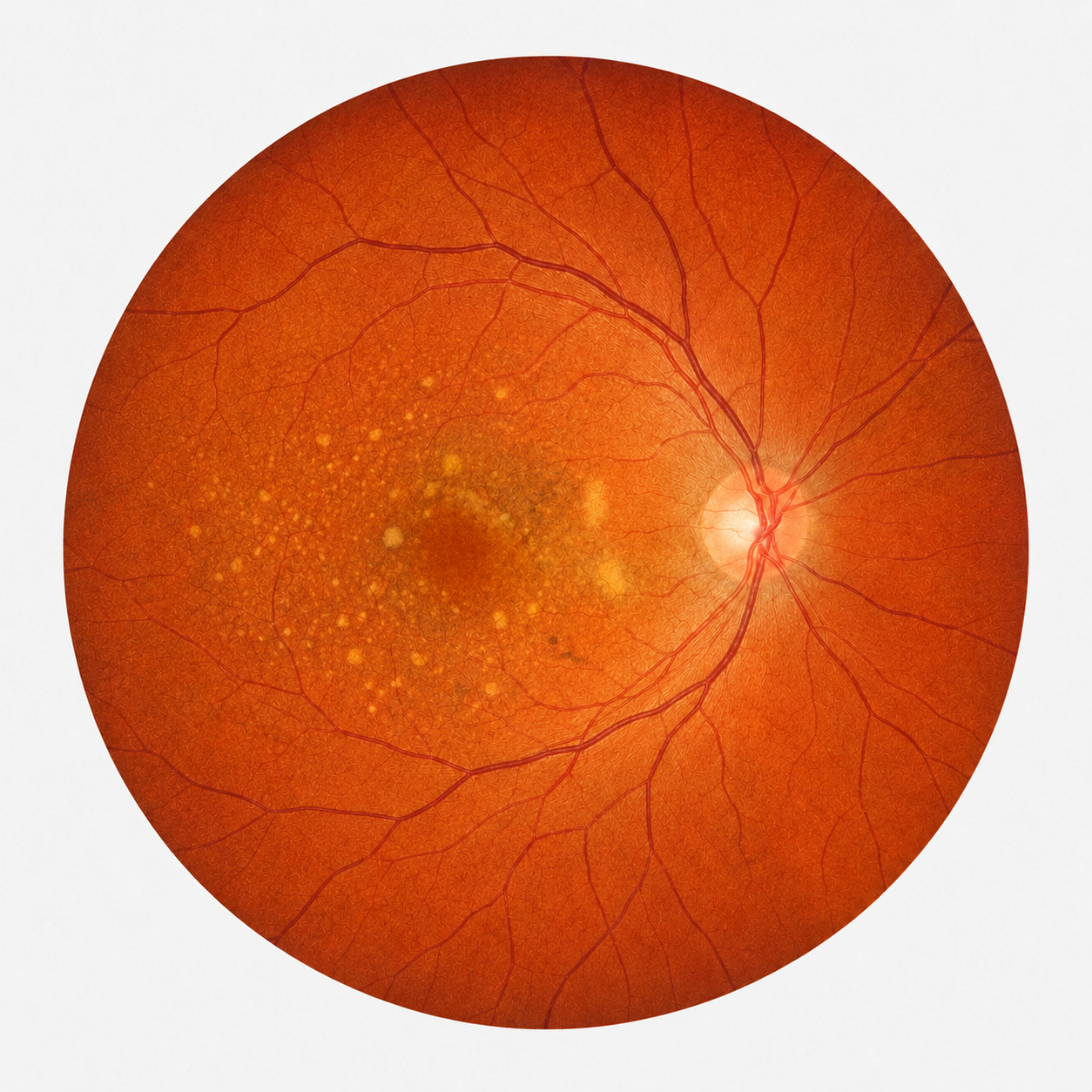 Dry age-related macular degeneration retina image