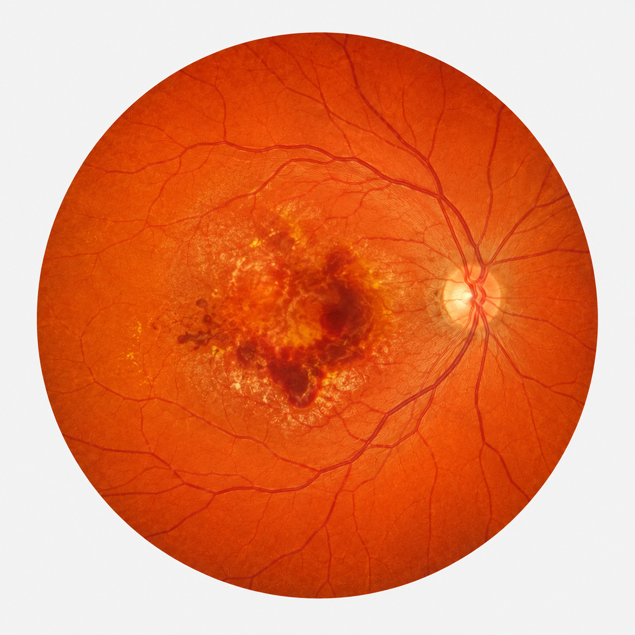 Wet age-related macular degeneration retina image