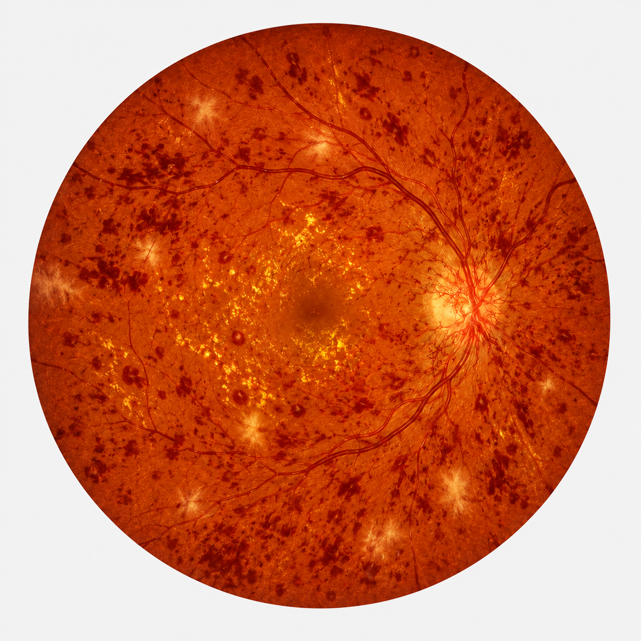 Retina with diabetic retinopathy