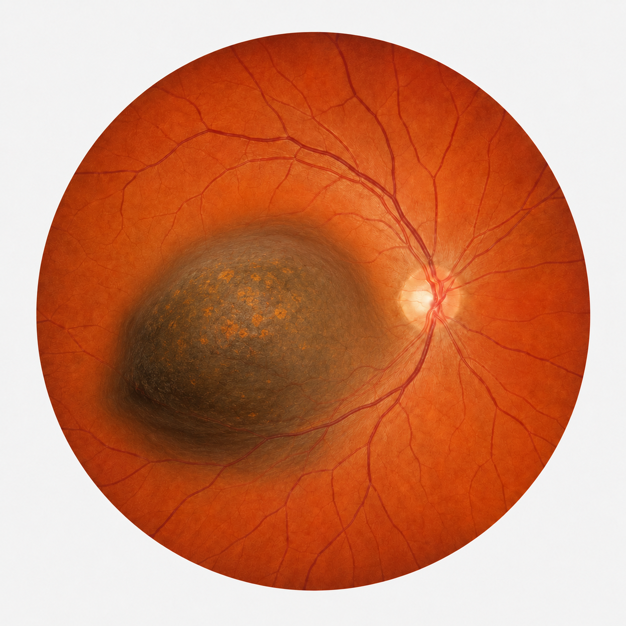 Choroidal melanoma retina image